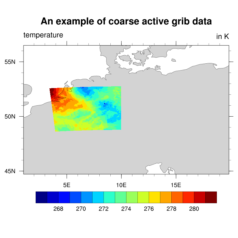 Example of coarse active data from grib files, with passe-partout