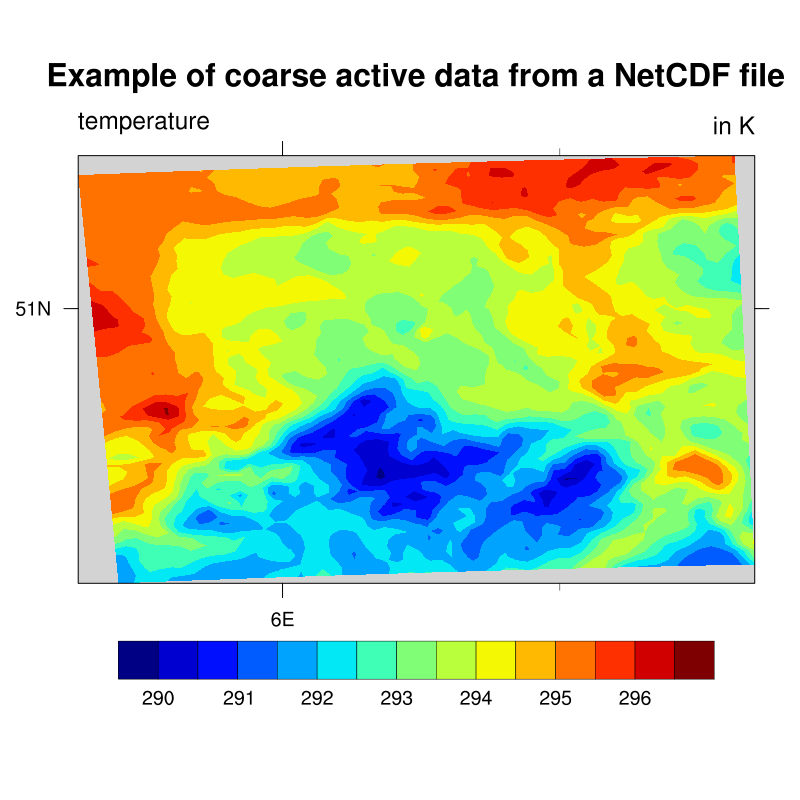 Example of coarse active data from a NetCDF file